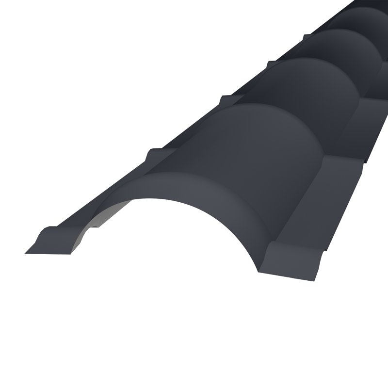 Конек полукруглый Scandinavia PE 0,5 мм RR23 / RAL7024 2000 мм дешево 