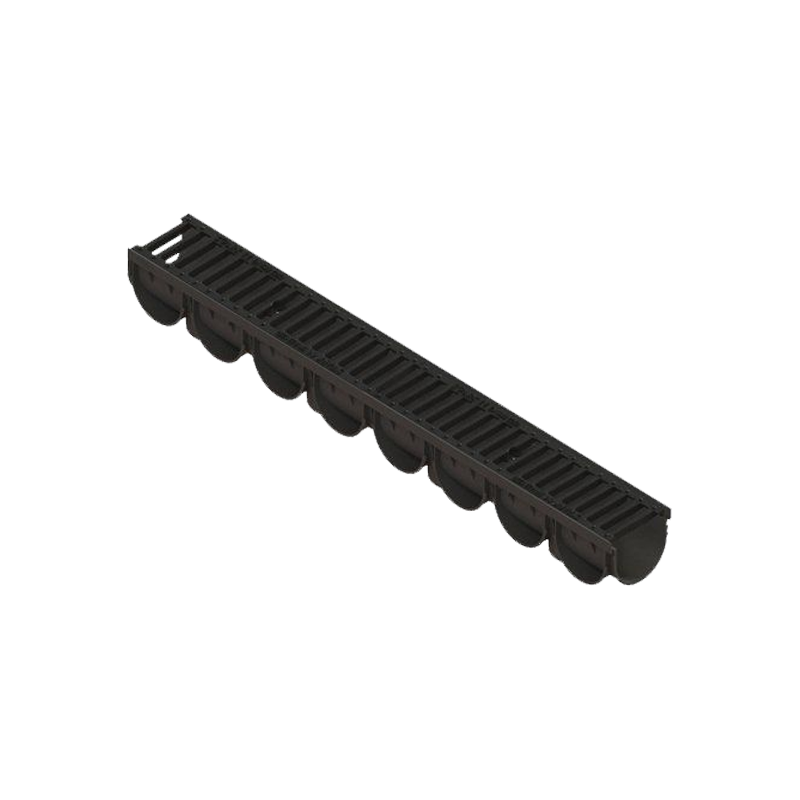 Канал (лоток) водоотводный ЛВ-10.14.10 S'park 3 DN100 пластиковый с решеткой 1000x130 мм H100 0882033 Standartpark