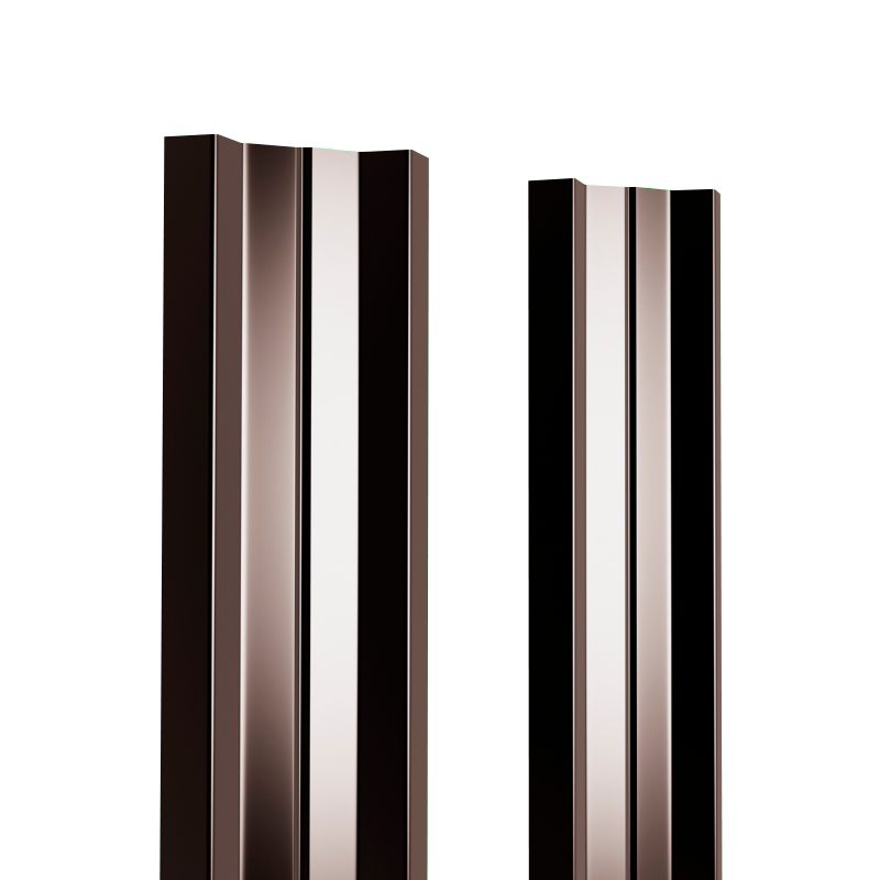 Штакетник металлический 100 мм М-образный 1800 мм прямой PE 0,4 мм RAL8017