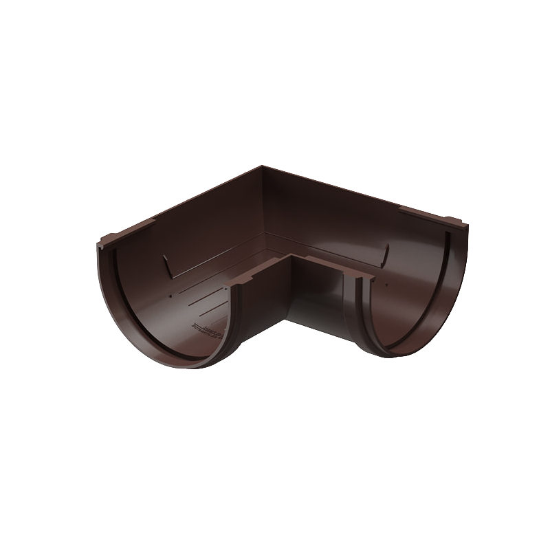 Угол желоба универсальный 90° Docke STANDARD D120 Темно-коричневый RAL8019