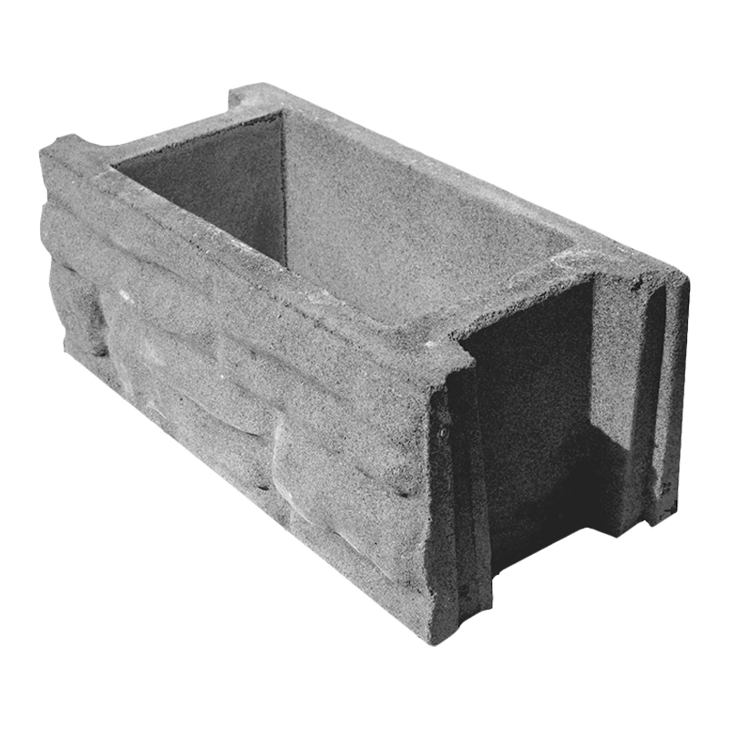 Блок забора Скала БЗ-40.20 4Бастион 400x200x155 мм под покраску