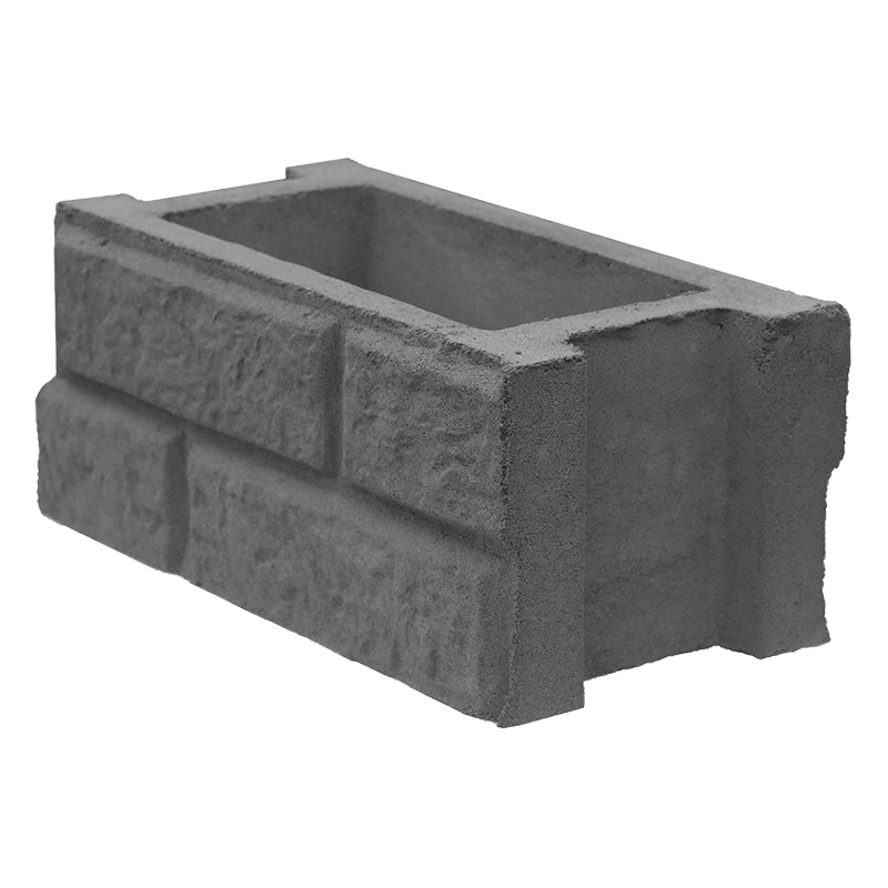 Блок забора Кирпич колотый БЗ-40.20 4Бастион 400x200x165 мм под покраску