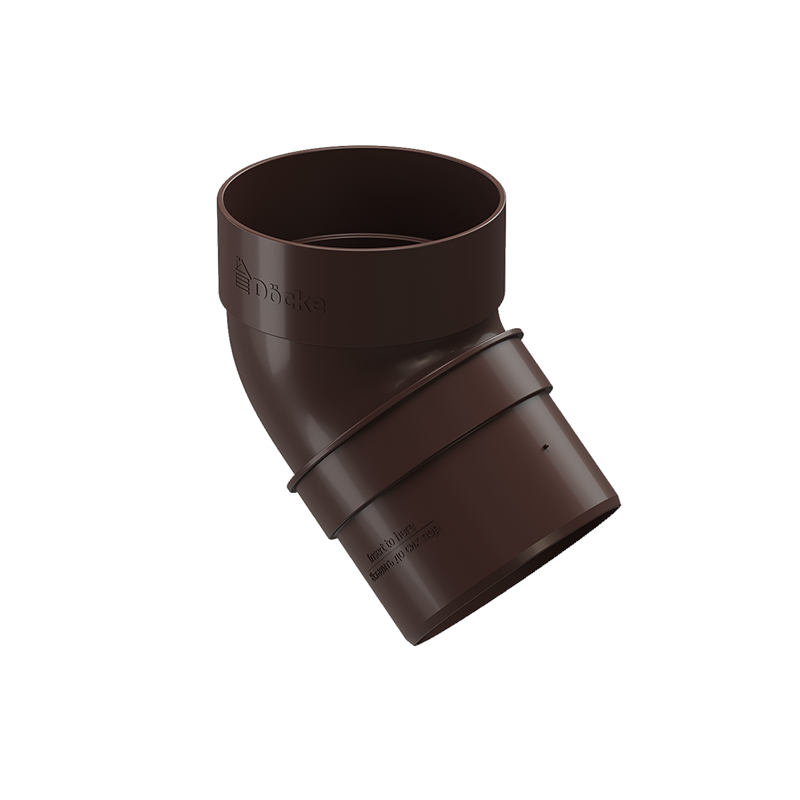 Колено трубы 45° Docke STANDARD D80 Темно-коричневый RAL8019