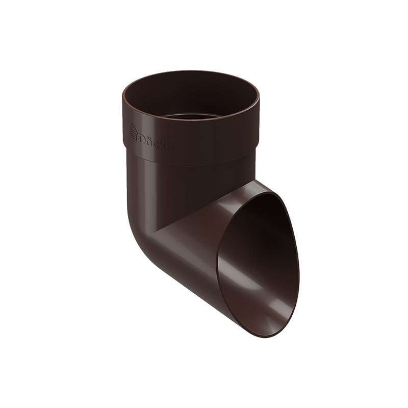 Колено сливное Docke STANDARD D80 Темно-коричневый RAL8019